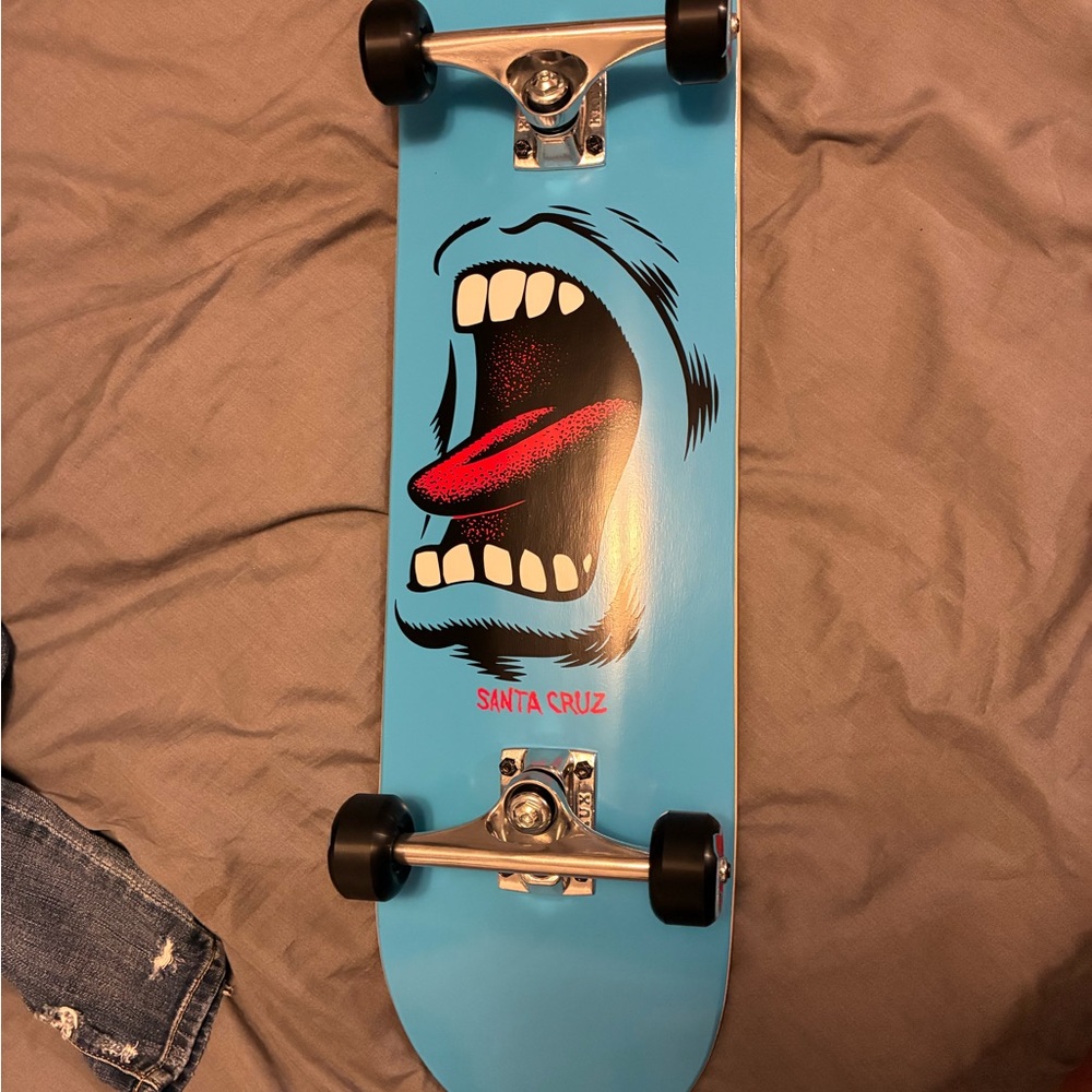 Santa Cruz Skateboards Blue Scream Graphic Skateboard